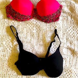 Two Pink by Victoria’s Secret Bras both size 34B